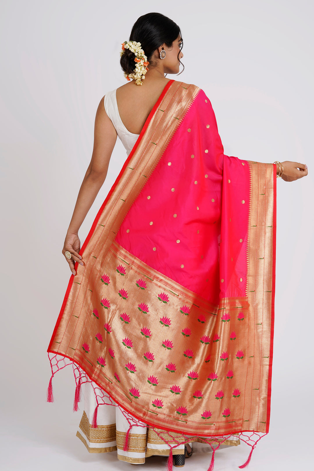 Teejh Drishti Rani Pink Banarasi Dupatta