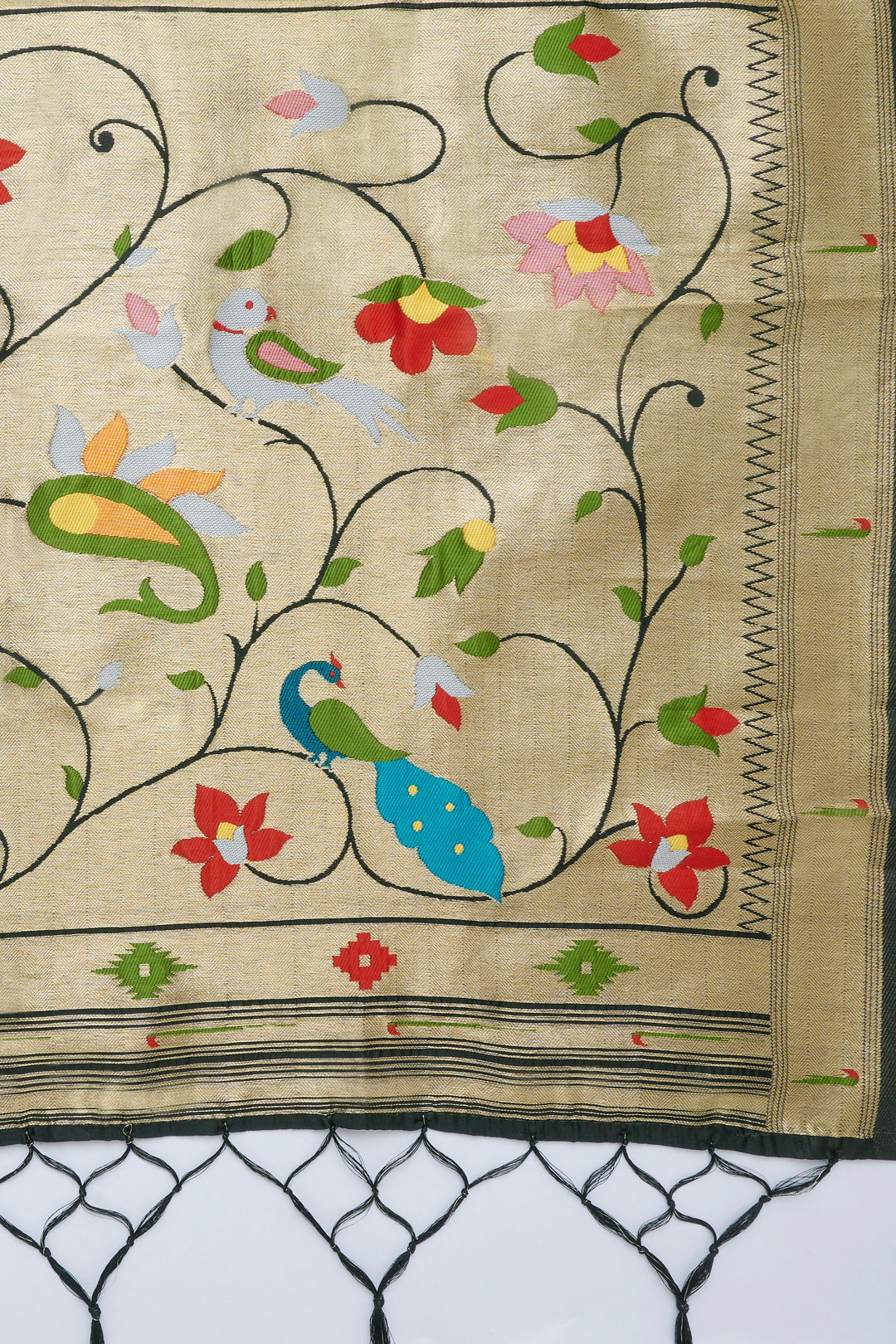 Teejh Durga Black Banarasi Dupatta