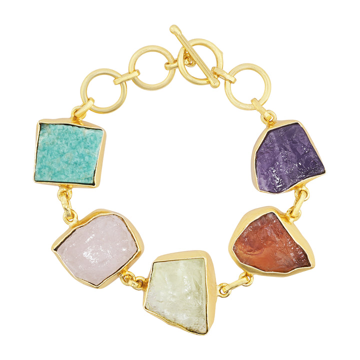 Teejh Reysha Multicoloured Natural Stone Bracelet