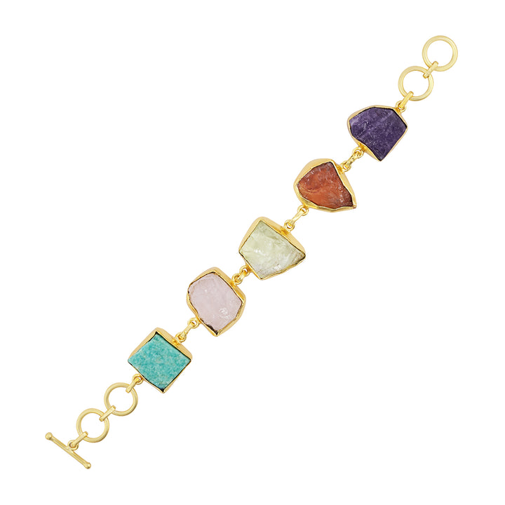 Teejh Reysha Multicoloured Natural Stone Bracelet