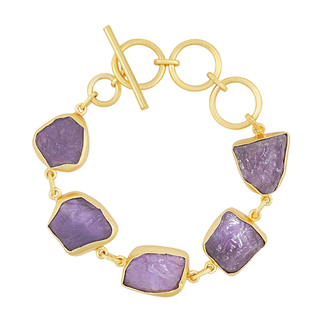Teejh Reysha Purple Natural Stone Bracelet