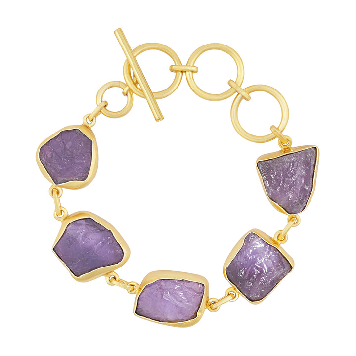 Teejh Reysha Purple Natural Stone Bracelet