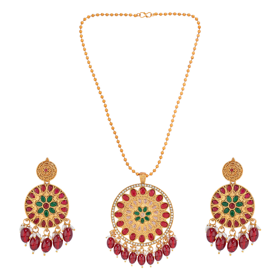 Teejh Rupika Beaded Gold Necklace Set