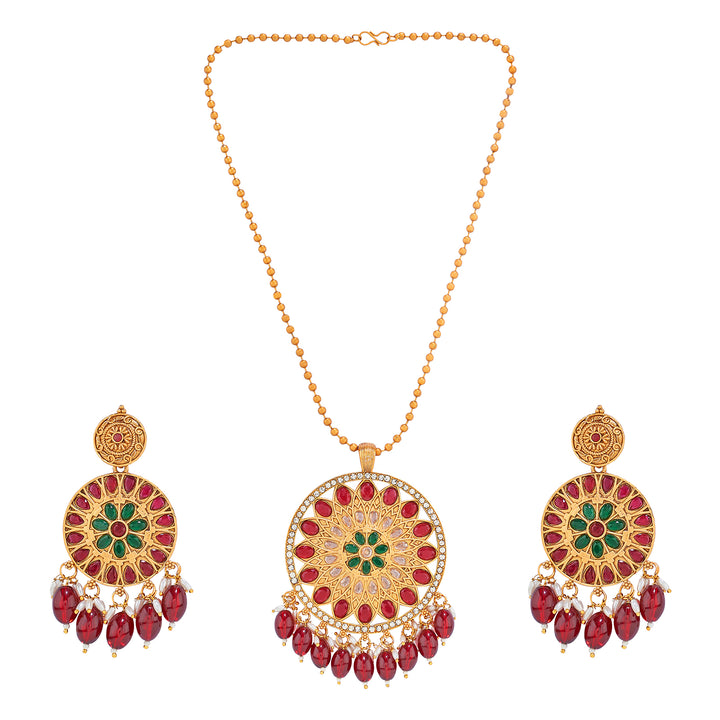 Teejh Rupika Beaded Gold Necklace Set