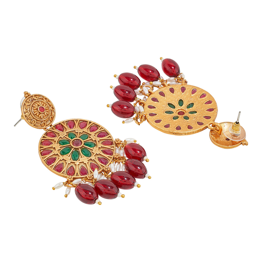 Teejh Rupika Beaded Gold Necklace Set
