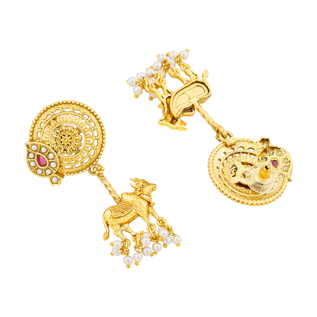 Teejh Dyuti Gold Danglers