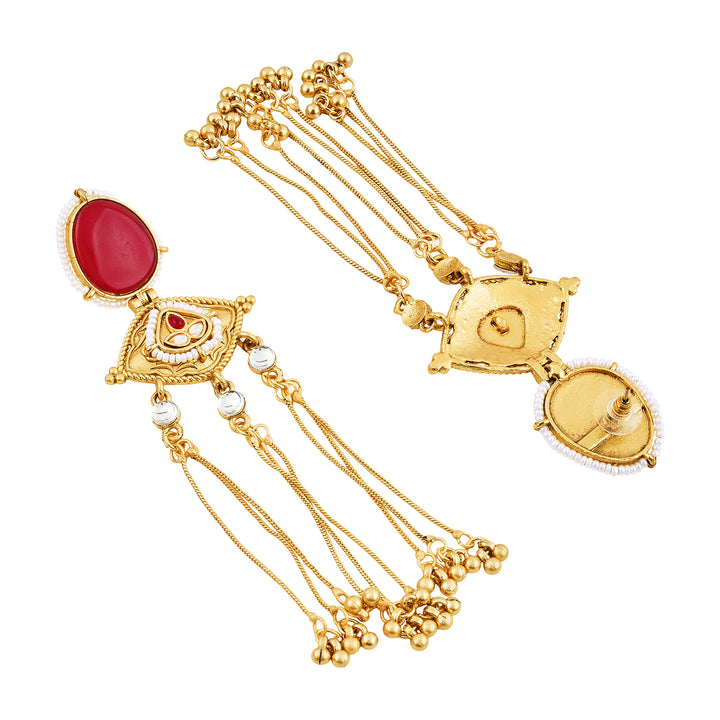 Teejh Kanira Red Gold Dangler Earrings