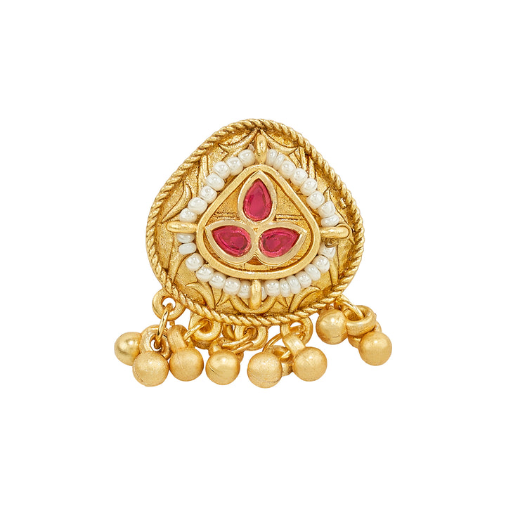 Teejh Sera Gold Red Stone Ring