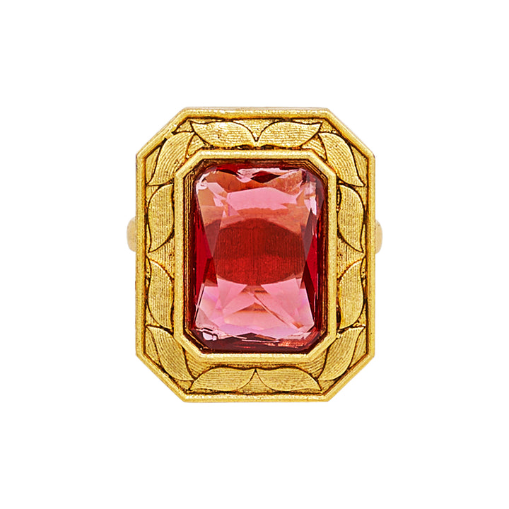 Teejh Ruhya Silver and Green Stone Ring