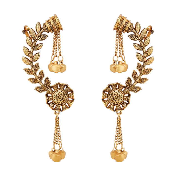 Teejh Riti Gold Ghungroo Earcuffs