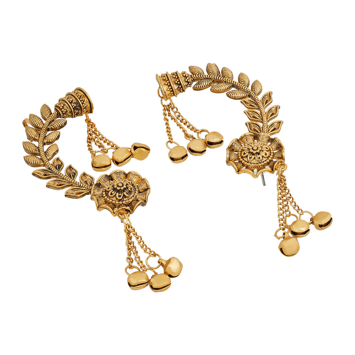 Teejh Riti Gold Ghungroo Earcuffs
