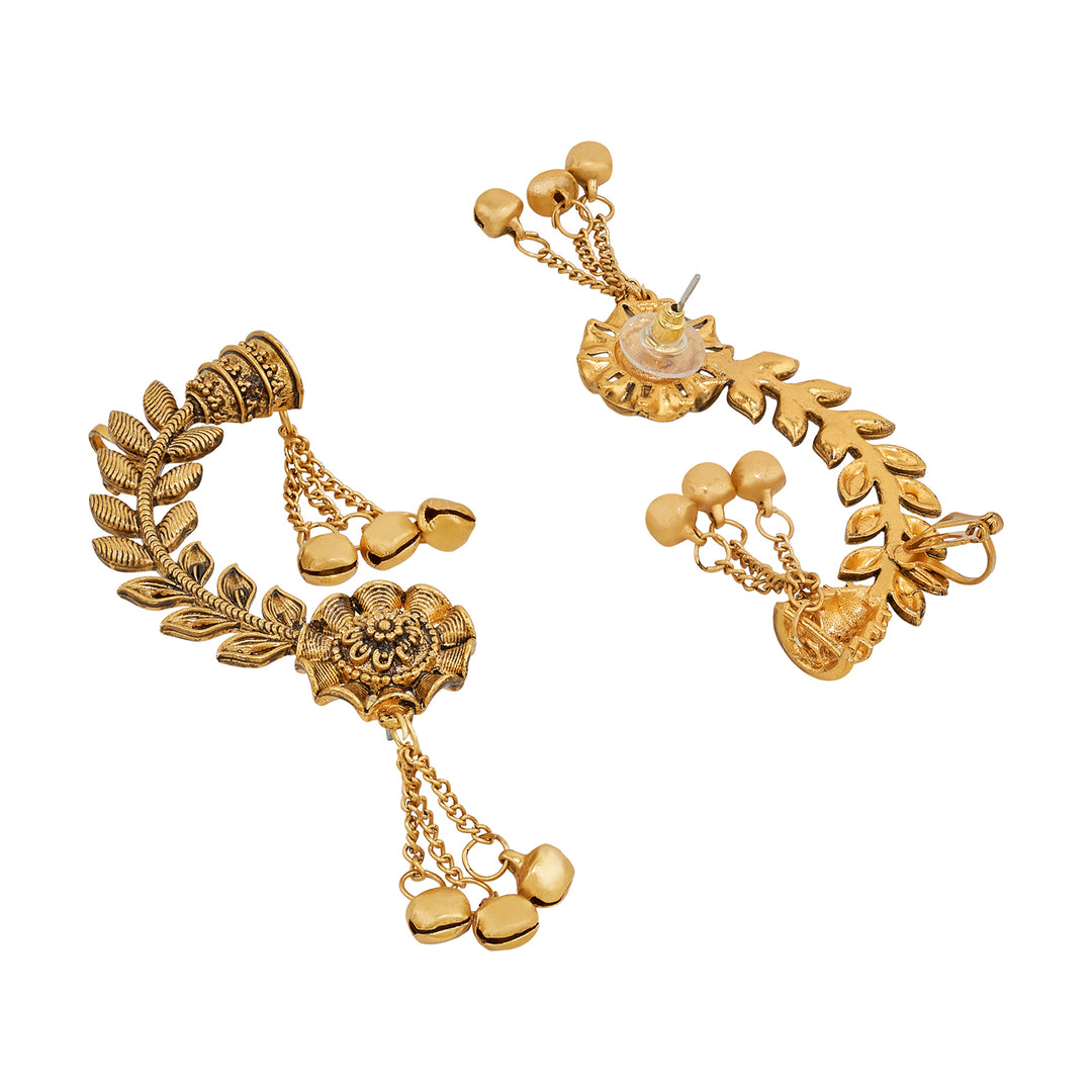 Teejh Riti Gold Ghungroo Earcuffs
