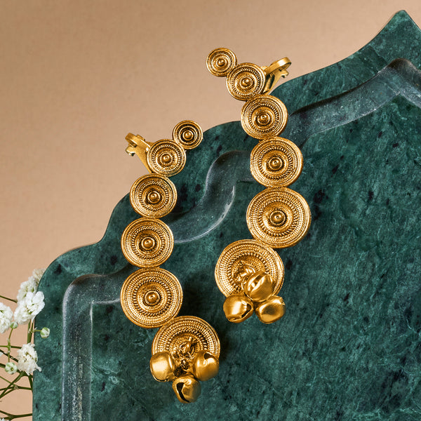 Teejh Chakra Gold Ghungroo Earcuffs
