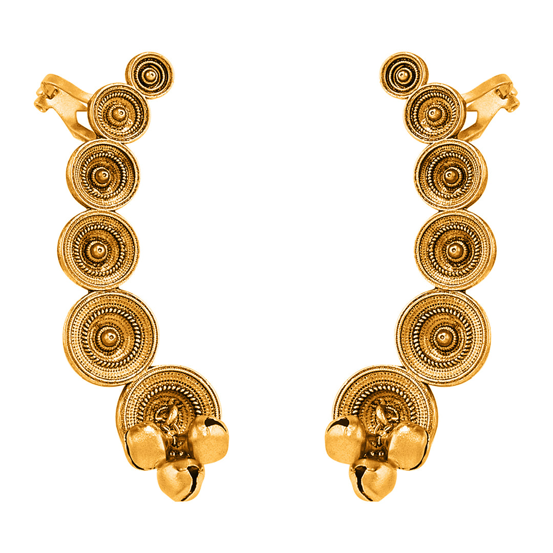 Teejh Chakra Gold Ghungroo Earcuffs