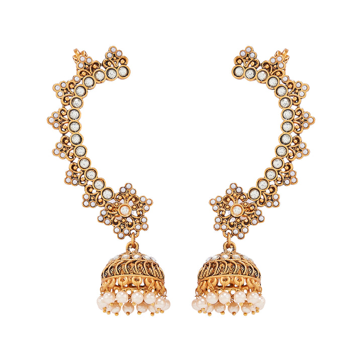 Teejh Leh Gold Ghungroo Earcuffs