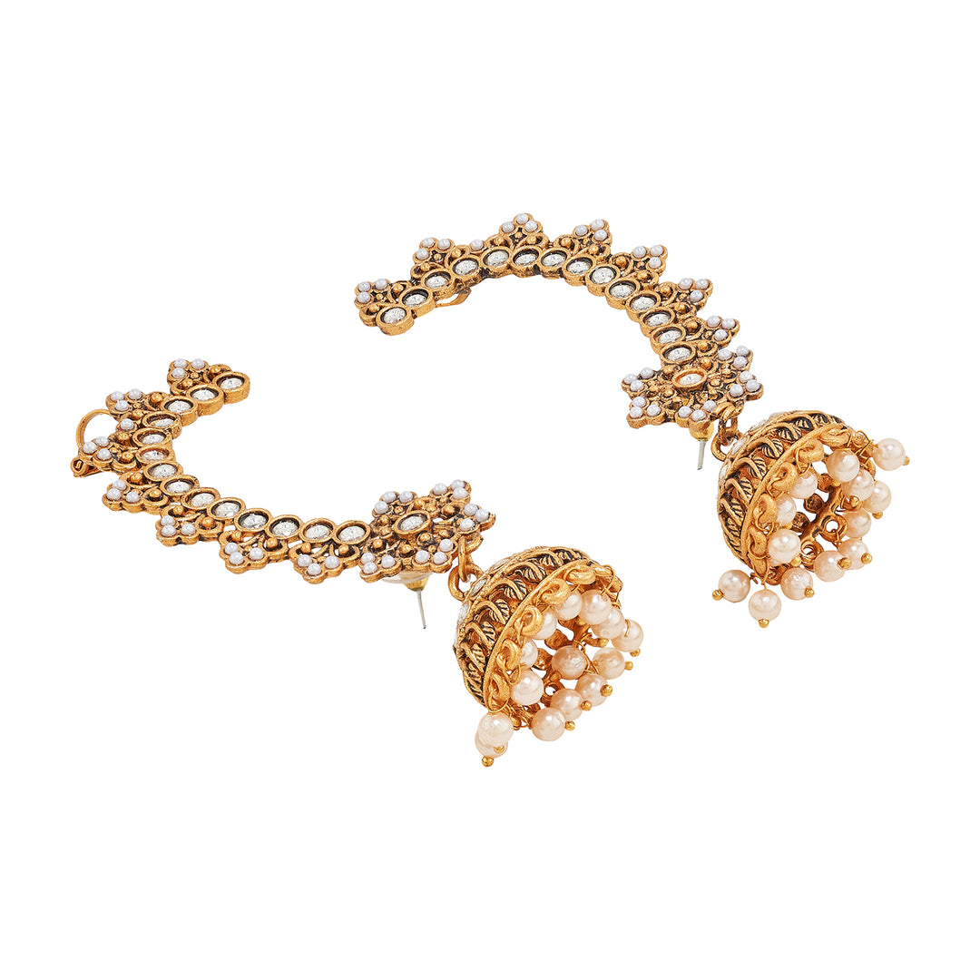Teejh Leh Gold Ghungroo Earcuffs