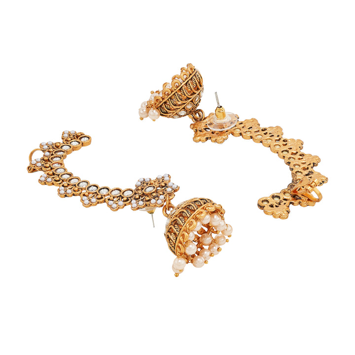 Teejh Leh Gold Ghungroo Earcuffs
