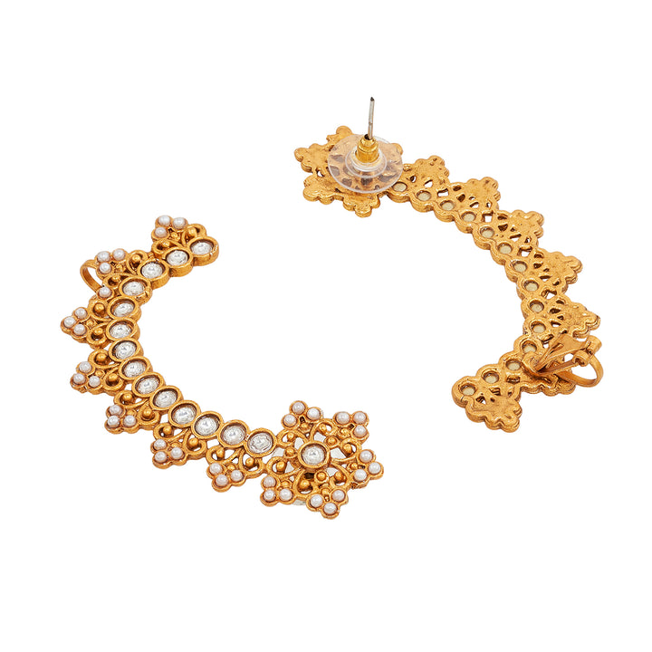 Teejh Shruya Gold and Pearl Earcuffs