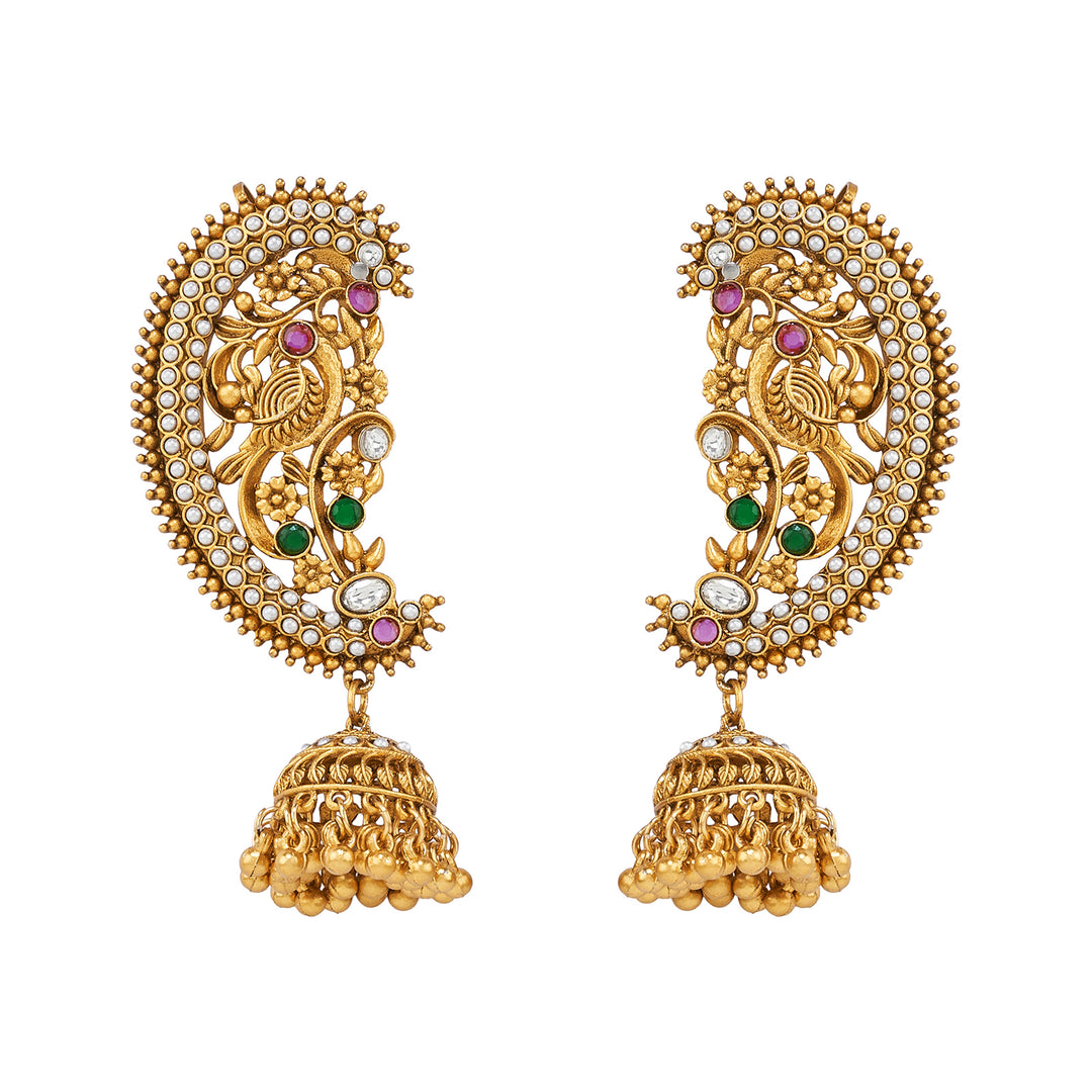 Teejh Kanthika Gold Stones Earcuffs
