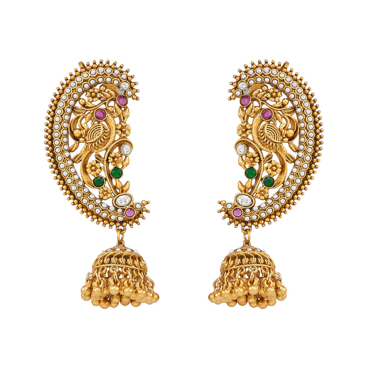 Teejh Kanthika Gold Stones Earcuffs