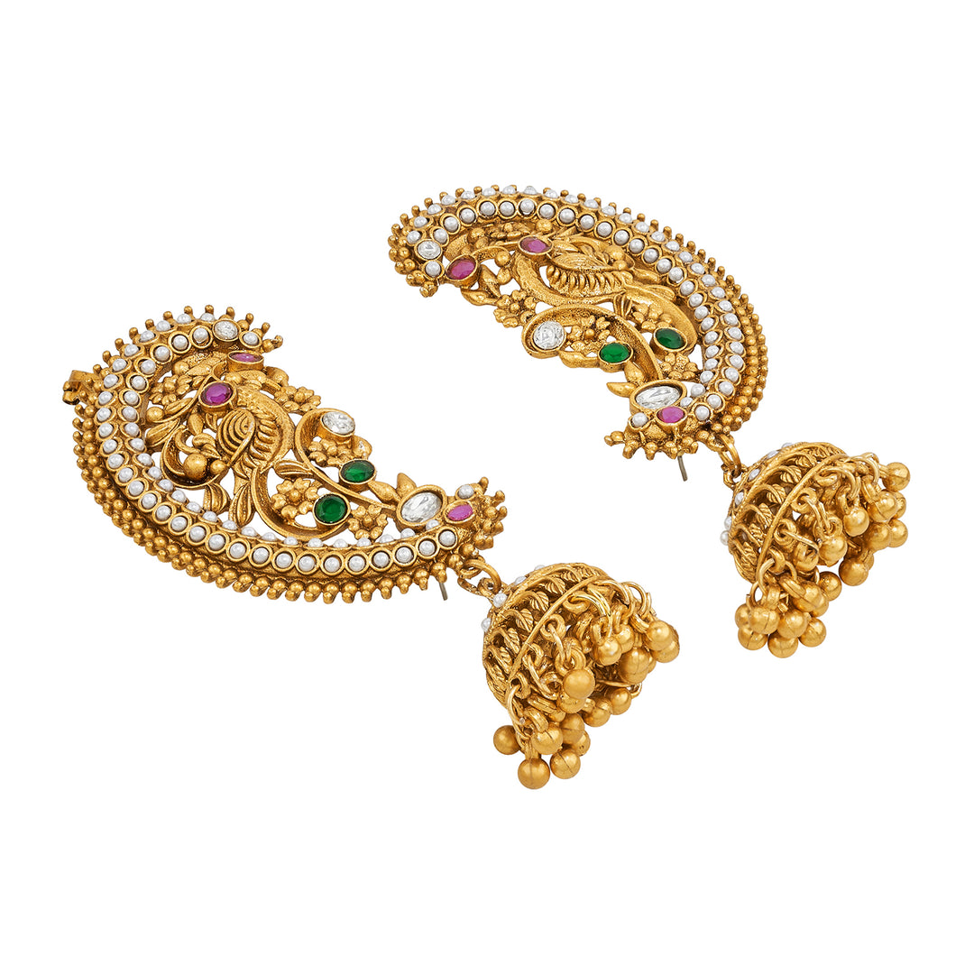 Teejh Kanthika Gold Stones Earcuffs