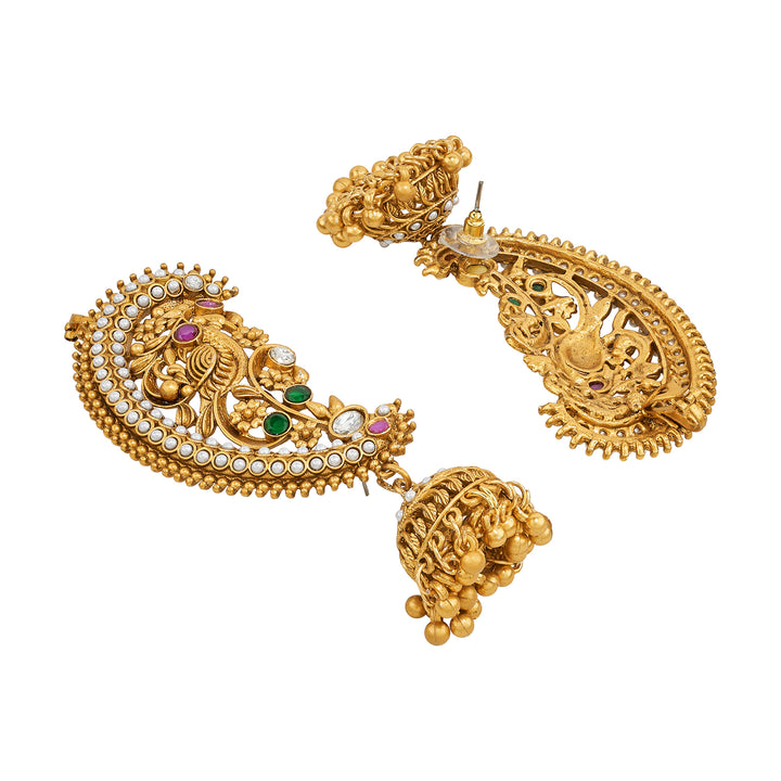 Teejh Kanthika Gold Stones Earcuffs