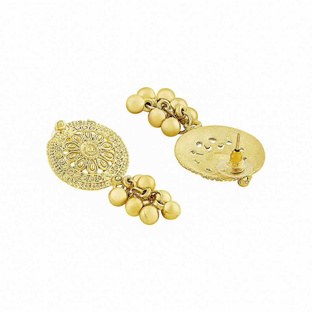 Teejh Taal Gold Oxidised Ghungroo Necklace Set