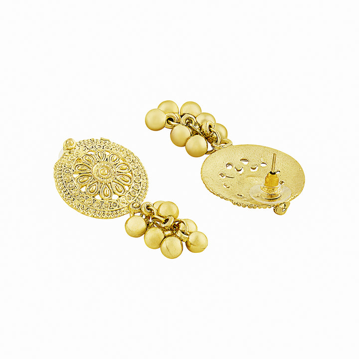 Teejh Taal Gold Oxidised Ghungroo Necklace Set