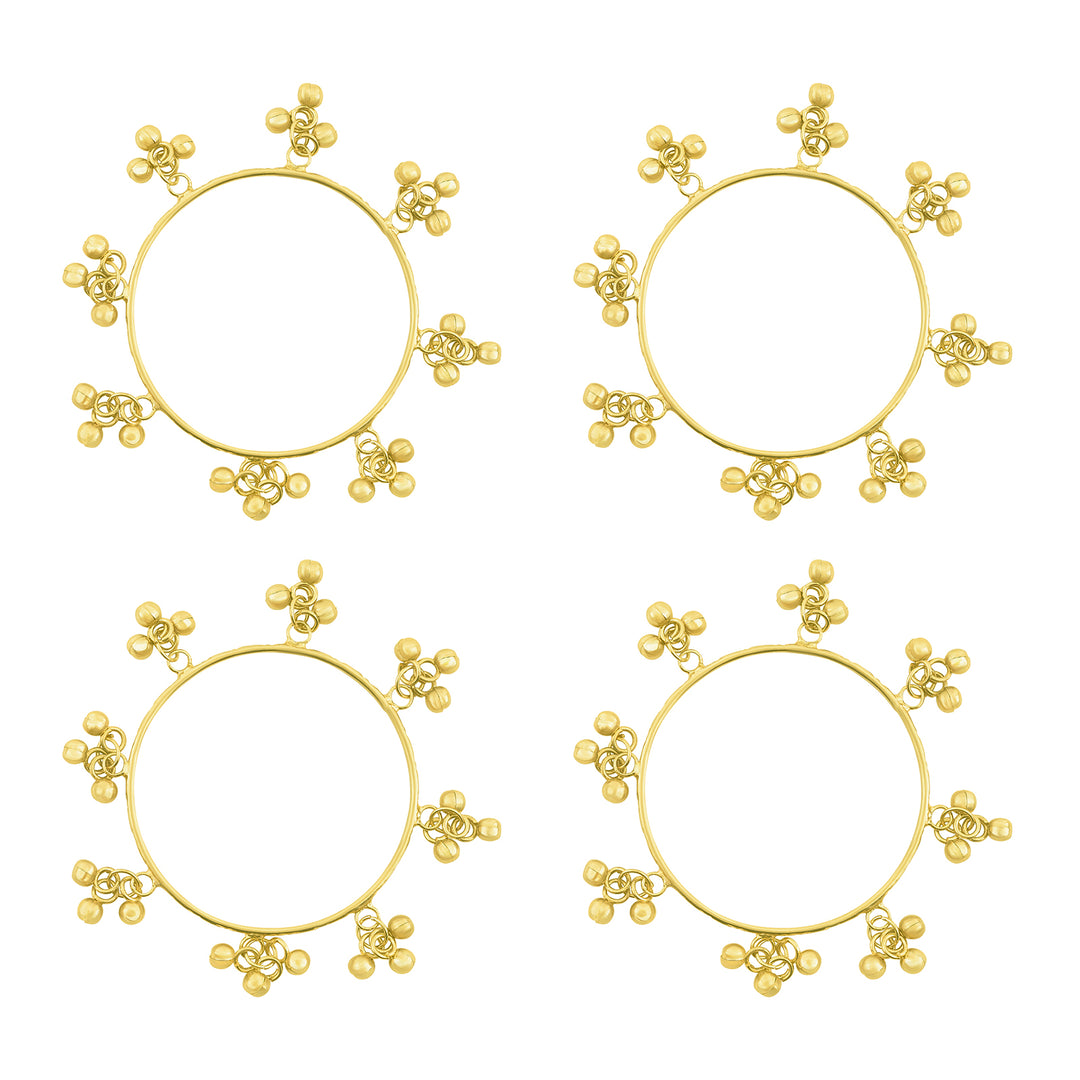 Teejh Chanak Gold Oxidised Ghungroo Bangles