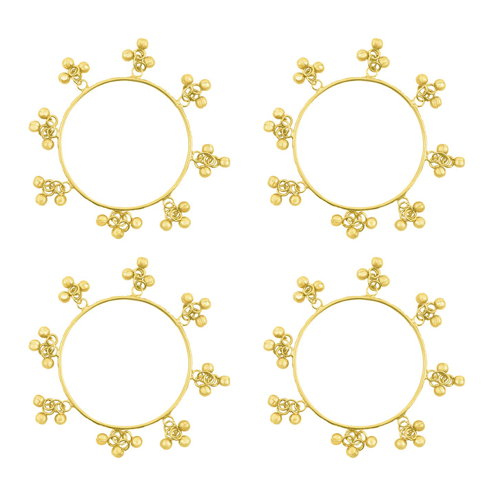 Teejh Chanak Gold Oxidised Ghungroo Bangles
