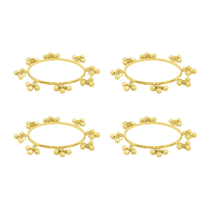 Teejh Chanak Gold Oxidised Ghungroo Bangles