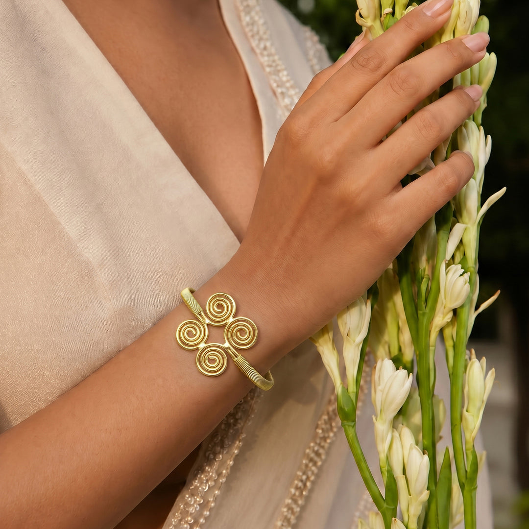 Teejh Rumeha Gold Oxidised Bracelet