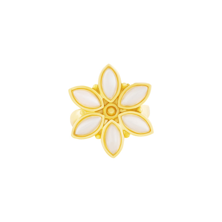 Teejh Milly Gold and White Pearl Ring