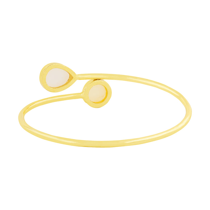 Teejh Mutyam Gold and White Pearl Bracelet
