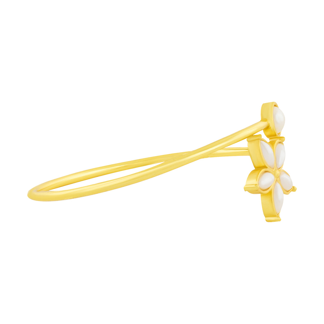 Teejh Mukhta Gold and White Pearl Bracelet