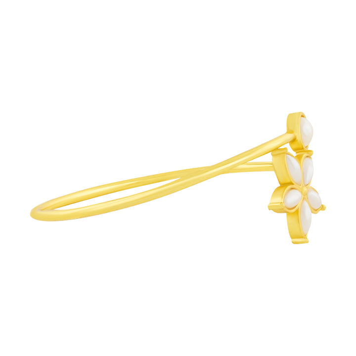 Teejh Mukhta Gold and White Pearl Bracelet