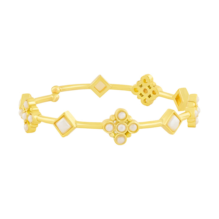 Teejh Wami Gold and White Pearl Bracelet