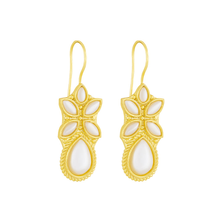 Teejh Perla Gold and White Pearl Earrings