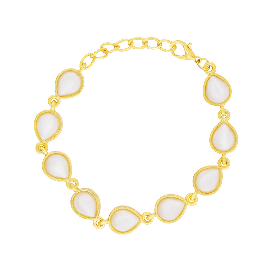 Teejh Vihani Gold and White Bracelet