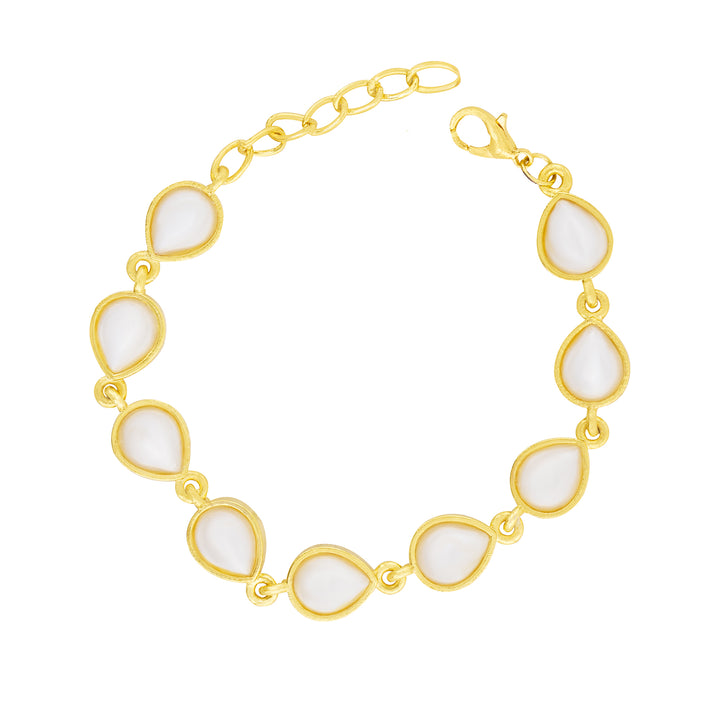 Teejh Vihani Gold and White Bracelet