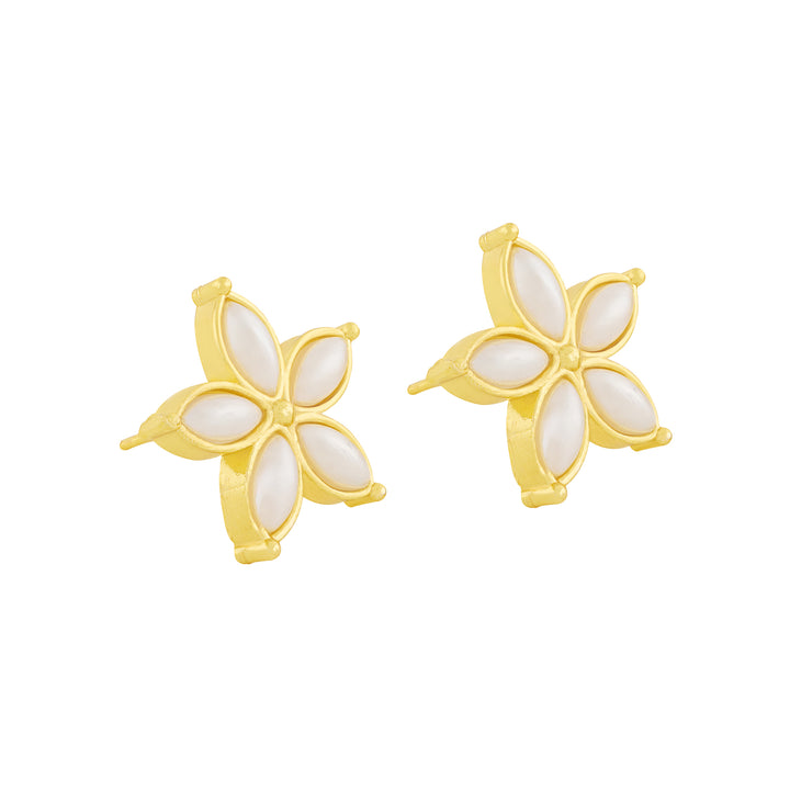 Teejh Tvisha Gold and White Earring