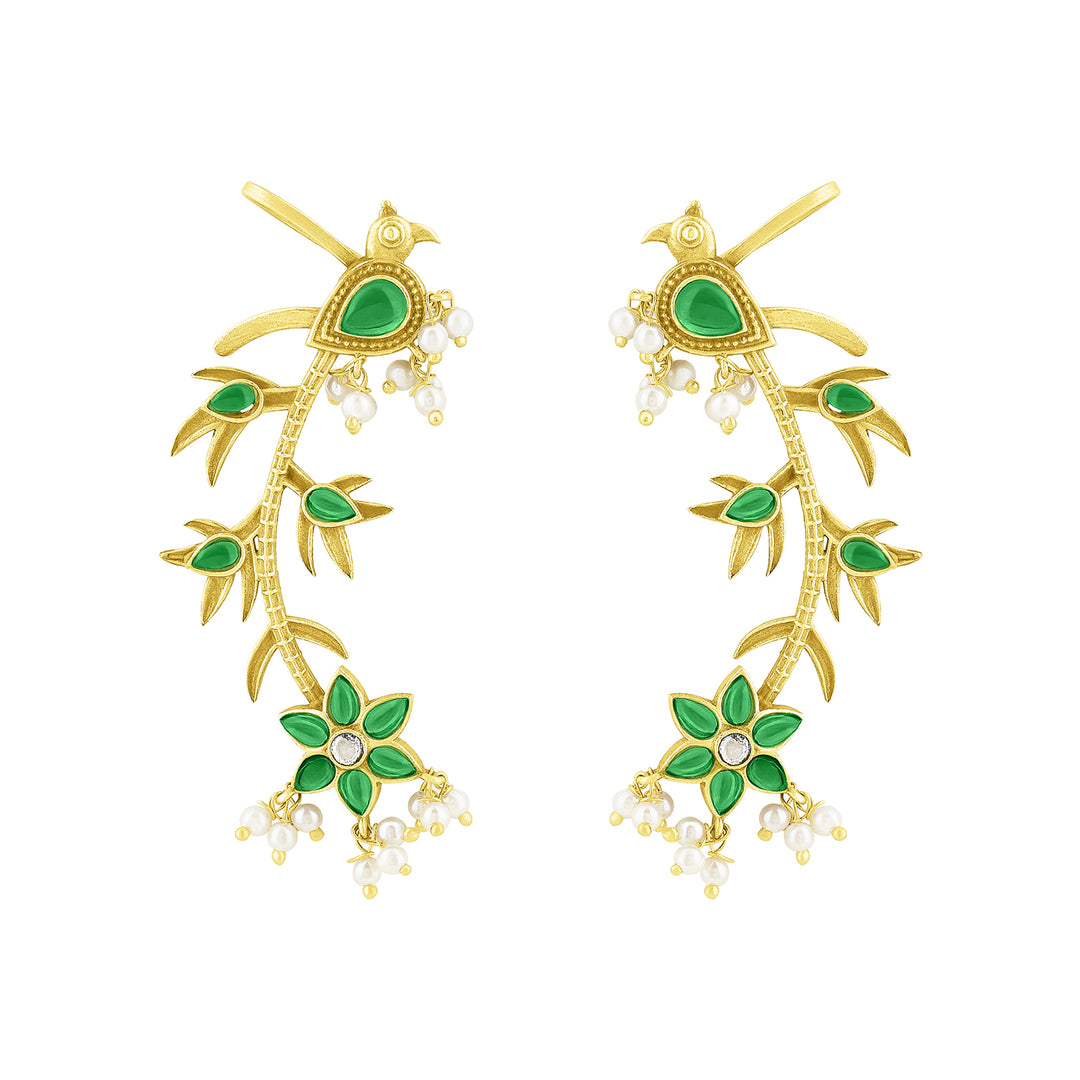 Mahina Gold Green Earcuff