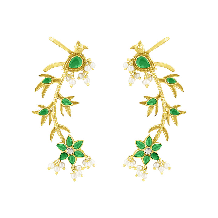 Mahina Gold Green Earcuff