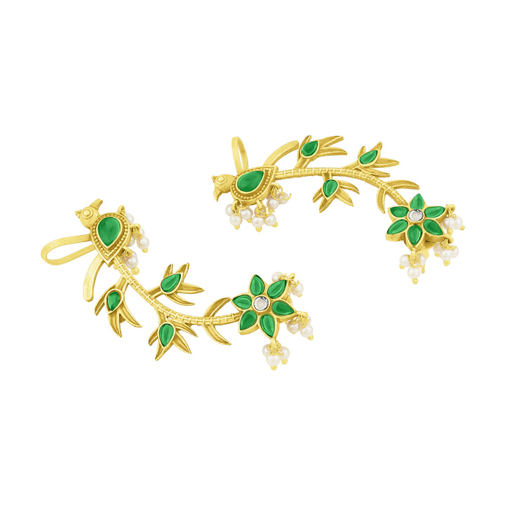 Mahina Gold Green Earcuff