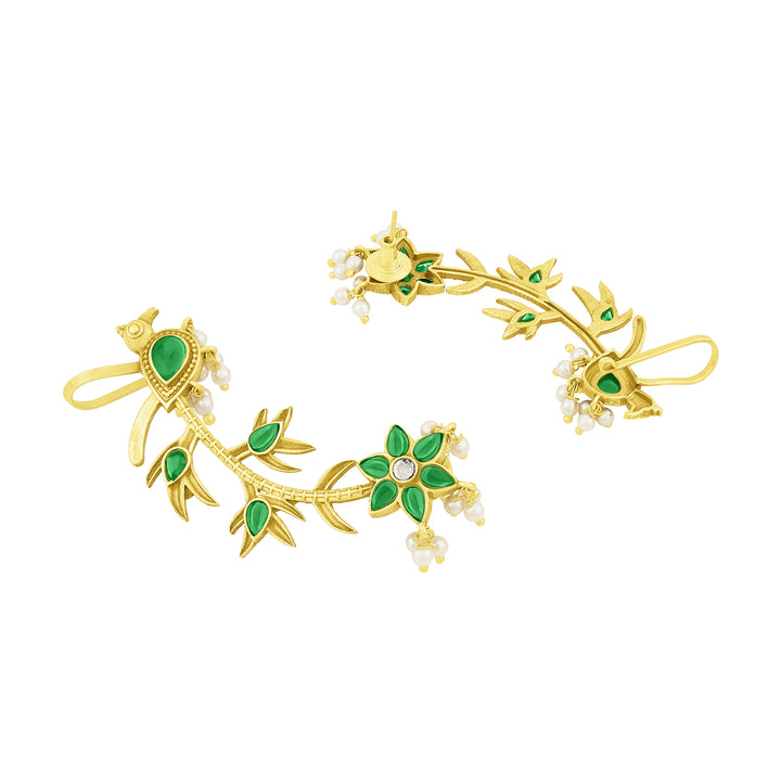 Mahina Gold Green Earcuff