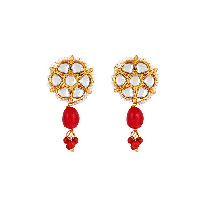 Teejh Akruti Red Necklace Set