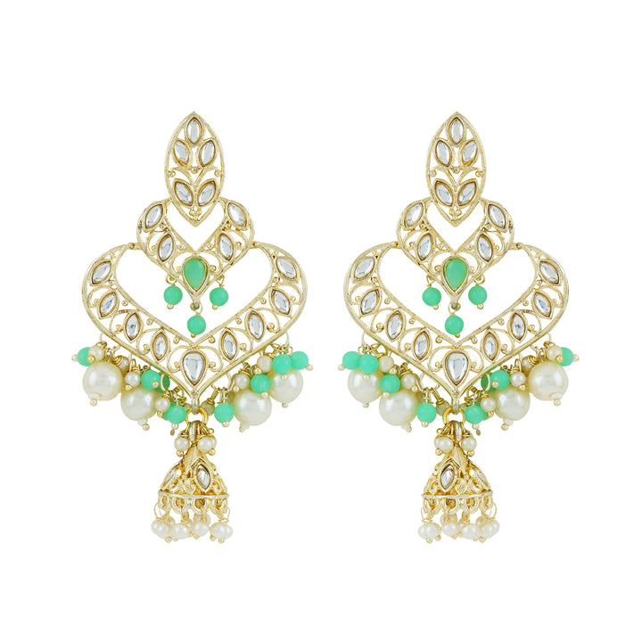Teejh Shrijita Mint Gold Enamel Earrings