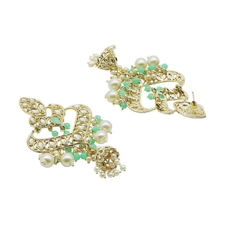 Teejh Shrijita Mint Gold Enamel Earrings