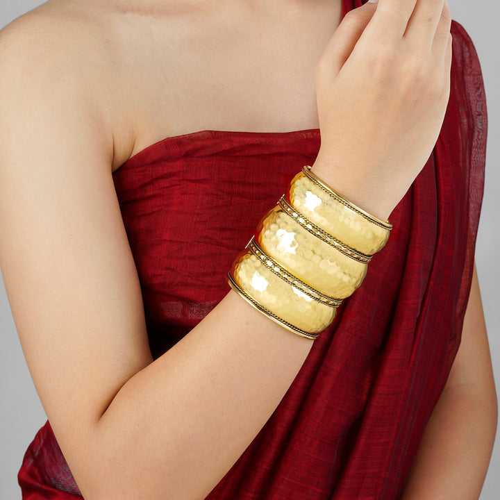 Teejh Kusum Gold Cuff Bracelet