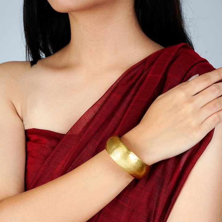 Teejh Divyanka Gold Cuff Bracelet